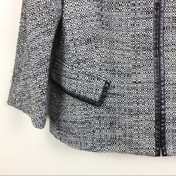 Lafayette 148 New York Tweed Zip Wool Blend Blazer Jacket - Picture 6 of 12